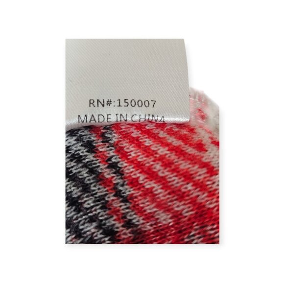 Veveret Plaid Button Down Shacket Women's Small Red Black Buffalo Check - Picture 9 of 9